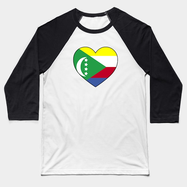 Heart - Comoros _082 Baseball T-Shirt by Tridaak